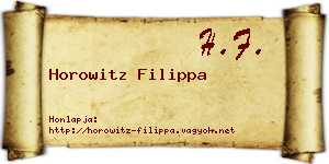 Horowitz Filippa névjegykártya